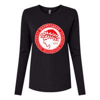 Olympiacos Club Supporter Fan Greece Greek Womens Cotton Relaxed Long Sleeve T-Shirt