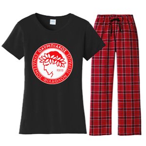 Olympiacos Club Supporter Fan Greece Greek Women's Flannel Pajama Set