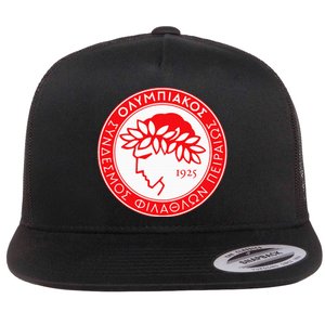 Olympiacos Club Supporter Fan Greece Greek Flat Bill Trucker Hat