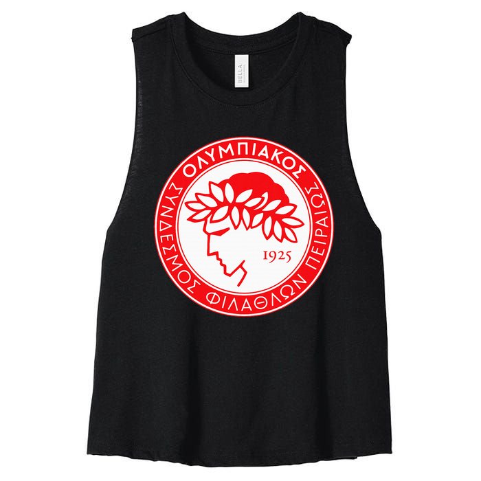 Olympiacos Club Supporter Fan Greece Greek Women's Racerback Cropped Tank