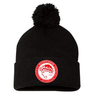 Olympiacos Club Supporter Fan Greece Greek Pom Pom 12in Knit Beanie