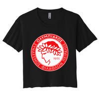 Olympiacos Club Supporter Fan Greece Greek Women's Crop Top Tee