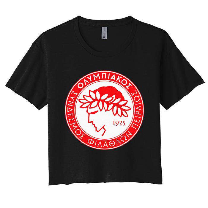 Olympiacos Club Supporter Fan Greece Greek Women's Crop Top Tee