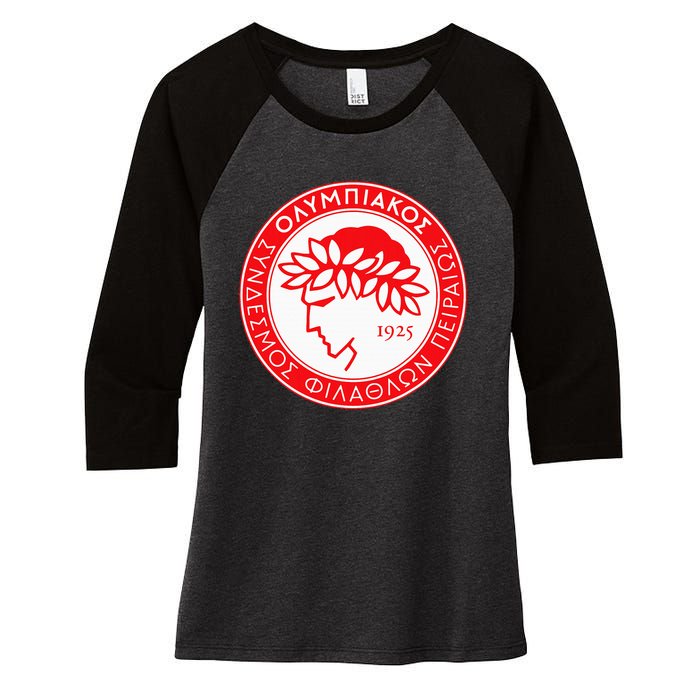 Olympiacos Club Supporter Fan Greece Greek Women's Tri-Blend 3/4-Sleeve Raglan Shirt