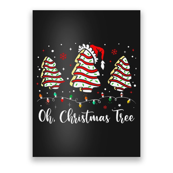 Oh Christmas Tree Cakes Debbie Becky Jen Cake Lovers Xmas Gift Poster