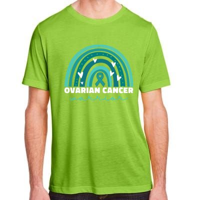 Ovarian Cancer Teal Ribbon Ovarian Cancer Warrior Gift Adult ChromaSoft Performance T-Shirt