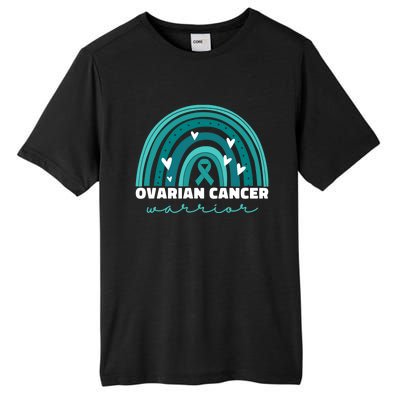 Ovarian Cancer Teal Ribbon Ovarian Cancer Warrior Gift Tall Fusion ChromaSoft Performance T-Shirt