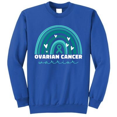 Ovarian Cancer Teal Ribbon Ovarian Cancer Warrior Gift Sweatshirt