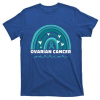 Ovarian Cancer Teal Ribbon Ovarian Cancer Warrior Gift T-Shirt