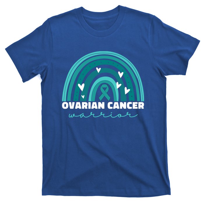 Ovarian Cancer Teal Ribbon Ovarian Cancer Warrior Gift T-Shirt