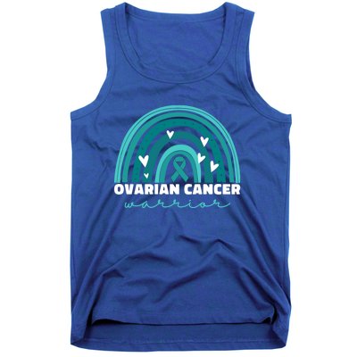 Ovarian Cancer Teal Ribbon Ovarian Cancer Warrior Gift Tank Top