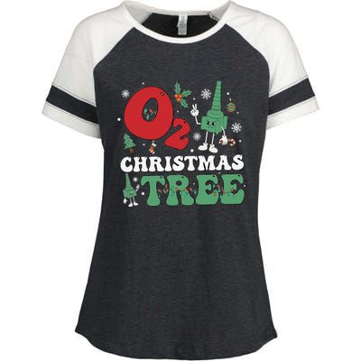 Oh Christmas Tree Xmas Lights Rt Respiratory Therapist Enza Ladies Jersey Colorblock Tee