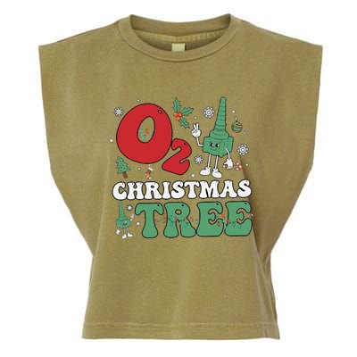 Oh Christmas Tree Xmas Lights Rt Respiratory Therapist Garment-Dyed Women's Muscle Tee