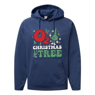 Oh Christmas Tree Xmas Lights Rt Respiratory Therapist Performance Fleece Hoodie