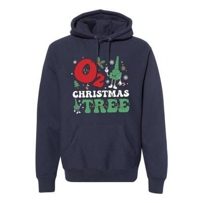 Oh Christmas Tree Xmas Lights Rt Respiratory Therapist Premium Hoodie