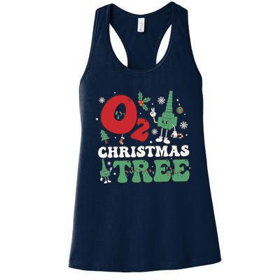 Oh Christmas Tree Xmas Lights Rt Respiratory Therapist Women's Racerback Tank