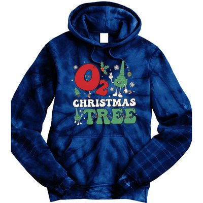 Oh Christmas Tree Xmas Lights Rt Respiratory Therapist Tie Dye Hoodie