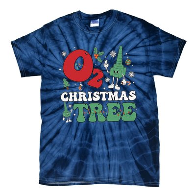 Oh Christmas Tree Xmas Lights Rt Respiratory Therapist Tie-Dye T-Shirt