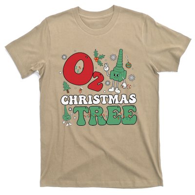 Oh Christmas Tree Xmas Lights Rt Respiratory Therapist T-Shirt