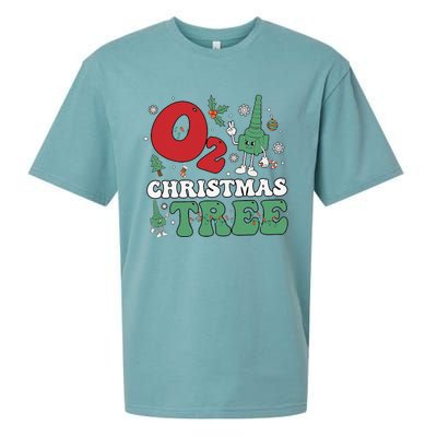 Oh Christmas Tree Xmas Lights Rt Respiratory Therapist Sueded Cloud Jersey T-Shirt