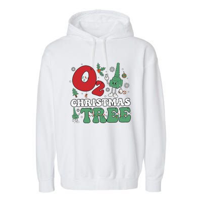 Oh Christmas Tree Xmas Lights Rt Respiratory Therapist Garment-Dyed Fleece Hoodie