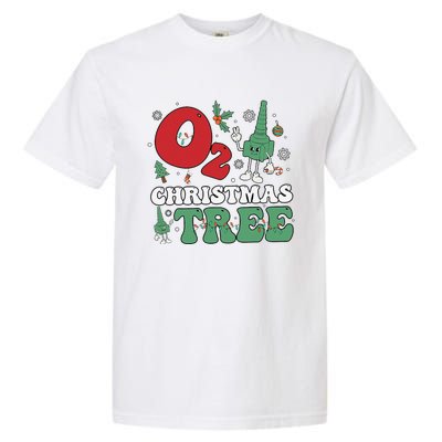 Oh Christmas Tree Xmas Lights Rt Respiratory Therapist Garment-Dyed Heavyweight T-Shirt