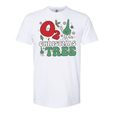 Oh Christmas Tree Xmas Lights Rt Respiratory Therapist Softstyle CVC T-Shirt