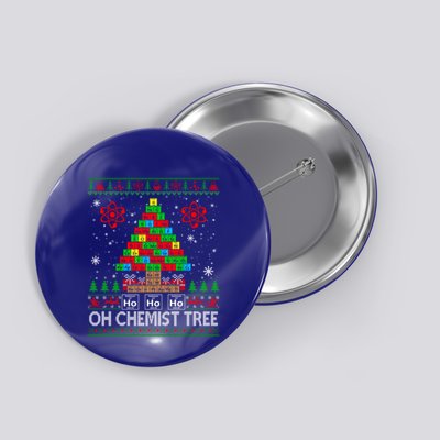 Oh Chemistry Tree Decor Periodic Table Ugly Sweater Science Gift Button
