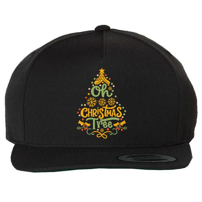 Oh Christmas Tree Cakes Debbie Funny Christmas Wool Snapback Cap
