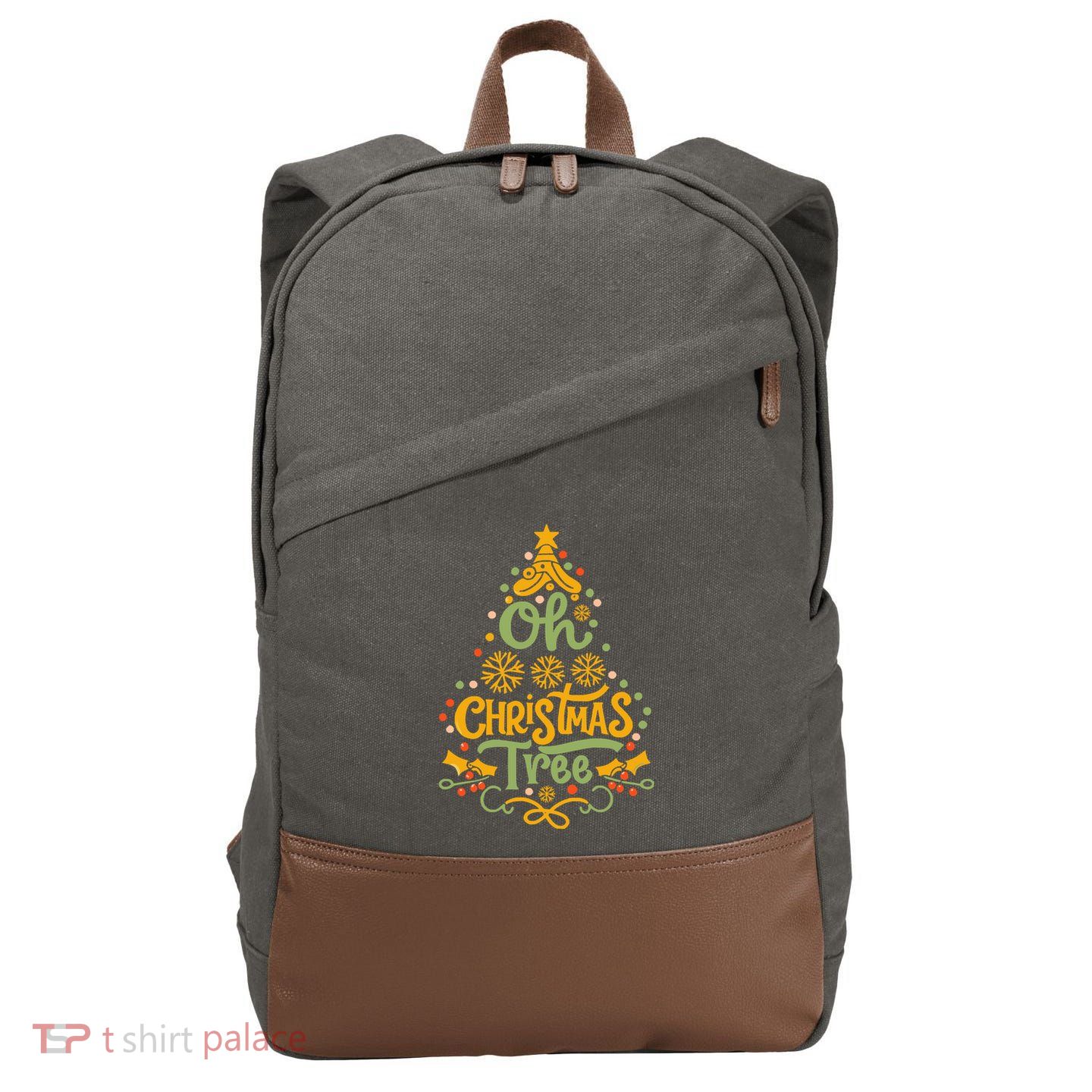 Oh Christmas Tree Cakes Debbie Funny Christmas Cotton Canvas Backpack