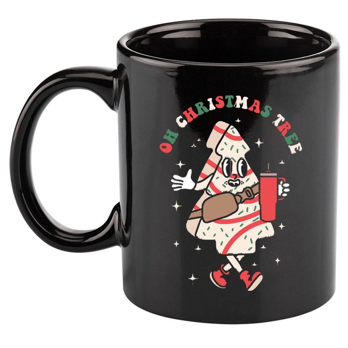 Oh Christmas Tree Cakes Debbie Funny Christmas 11oz C Handle Ceramic Mug