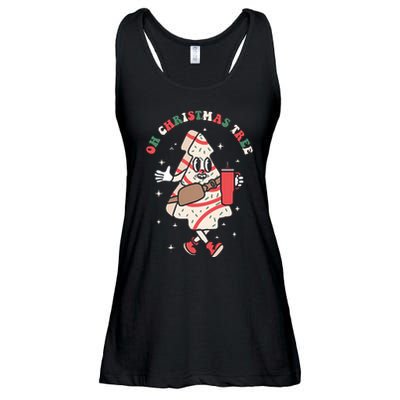 Oh Christmas Tree Cakes Debbie Funny Christmas Ladies Essential Flowy Tank