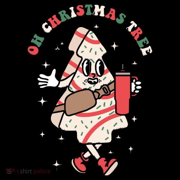 Oh Christmas Tree Cakes Debbie Funny Christmas Cooling Performance Long Sleeve Crew