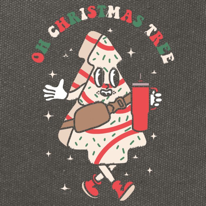 Oh Christmas Tree Cakes Debbie Funny Christmas Cotton Canvas Backpack