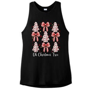 Oh Christmas Tree Cakes Debbie Funny Christmas Snack Cake Ladies PosiCharge Tri-Blend Wicking Tank