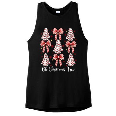 Oh Christmas Tree Cakes Debbie Funny Christmas Snack Cake Ladies PosiCharge Tri-Blend Wicking Tank