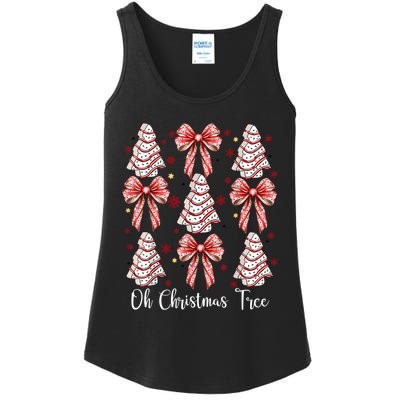 Oh Christmas Tree Cakes Debbie Funny Christmas Snack Cake Ladies Essential Tank