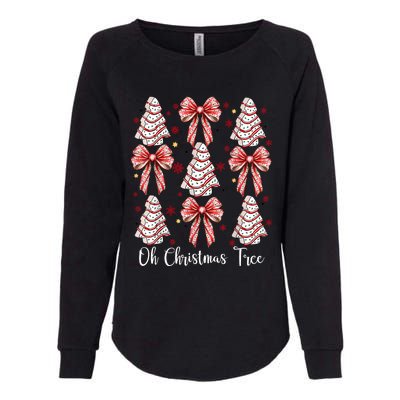 Oh Christmas Tree Cakes Debbie Funny Christmas Snack Cake Womens California Wash Sweatshirt