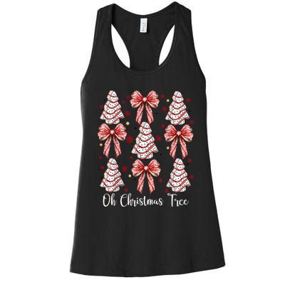 Oh Christmas Tree Cakes Debbie Funny Christmas Snack Cake Women's Racerback Tank