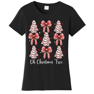 Oh Christmas Tree Cakes Debbie Funny Christmas Snack Cake Women's T-Shirt