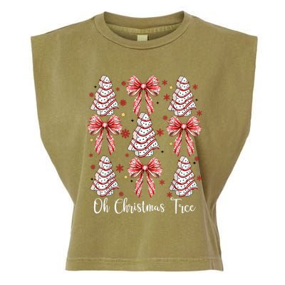 Oh Christmas Tree Cakes Debbie Funny Christmas Snack Cake Garment-Dyed Women's Muscle Tee