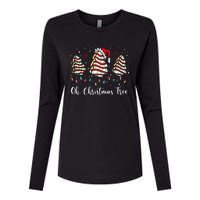 Oh Christmas Tree Cakes Debbie Becky Jen Cake Lovers Xmas Womens Cotton Relaxed Long Sleeve T-Shirt