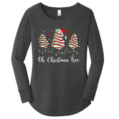 Oh Christmas Tree Cakes Debbie Becky Jen Cake Lovers Xmas Women's Perfect Tri Tunic Long Sleeve Shirt