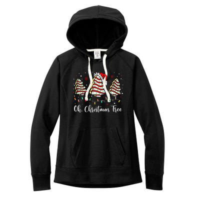 Oh Christmas Tree Cakes Debbie Becky Jen Cake Lovers Xmas Women's Fleece Hoodie