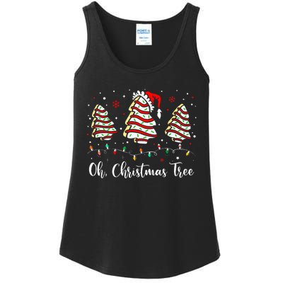 Oh Christmas Tree Cakes Debbie Becky Jen Cake Lovers Xmas Ladies Essential Tank