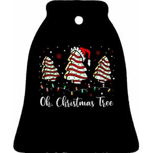 Oh Christmas Tree Cakes Debbie Becky Jen Cake Lovers Xmas Ceramic Bell Ornament