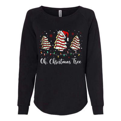 Oh Christmas Tree Cakes Debbie Becky Jen Cake Lovers Xmas Womens California Wash Sweatshirt