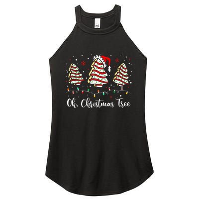 Oh Christmas Tree Cakes Debbie Becky Jen Cake Lovers Xmas Women's Perfect Tri Rocker Tank