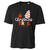 Oh Christmas Tree Cakes Debbie Funny Christmas Snack Cake Cooling Performance Crew T-Shirt