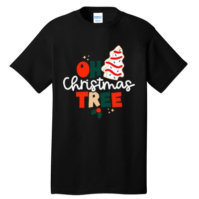 Oh Christmas Tree Cakes Debbie Funny Christmas Snack Cake Tall T-Shirt